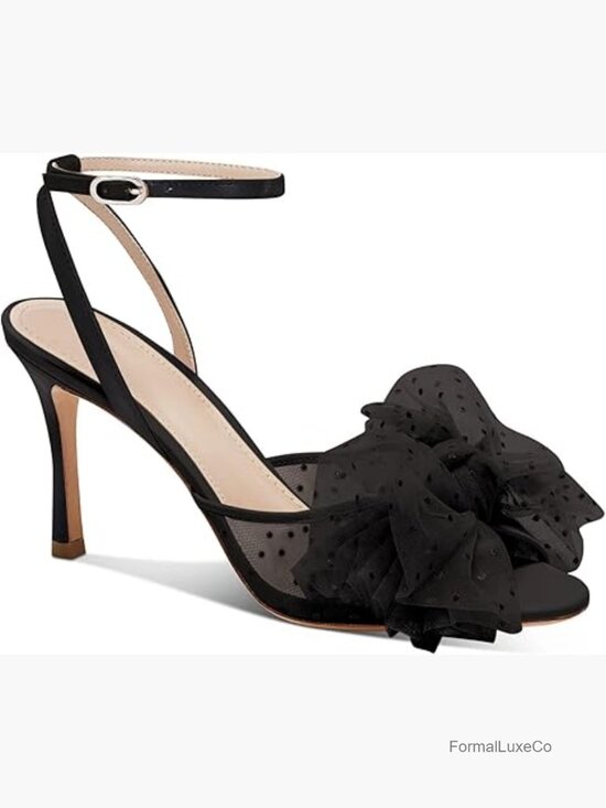 Shoes - Bow Tie Peep Toe Slingback Stiletto Heels Sandals Wedding Dress Shoes
